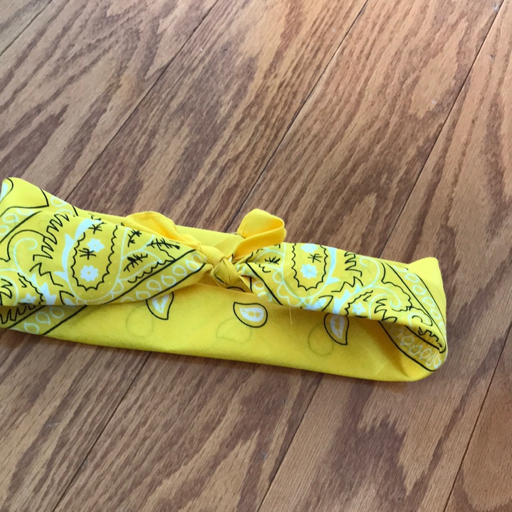 Yellow headband bandanna
